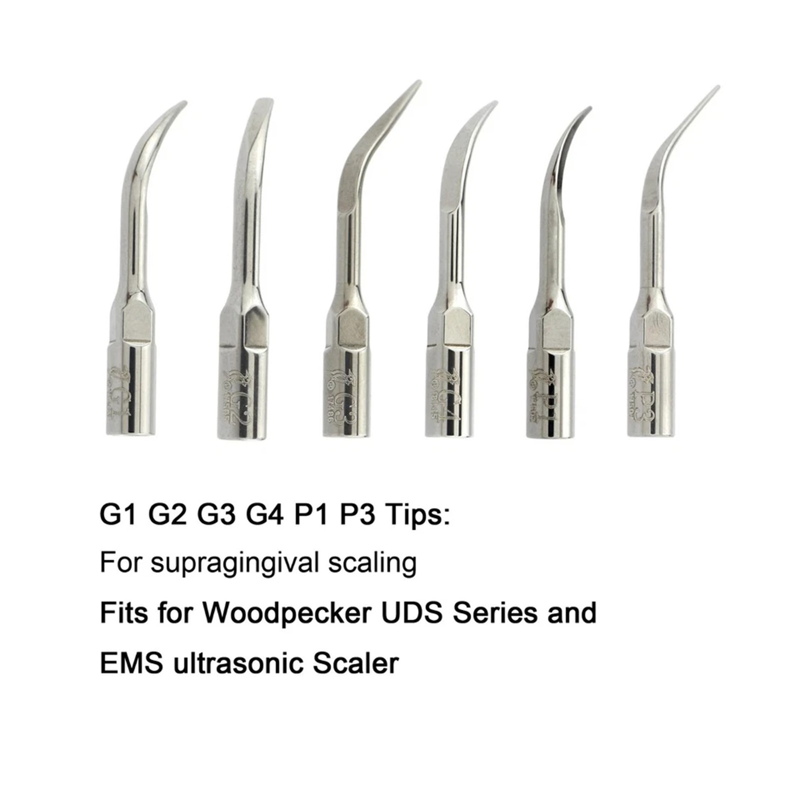 Woodpecker Dental Piezo Scaler Tips UDS EMS G1 P1 DTE GD1 PD1 Satelec Acteon NSK