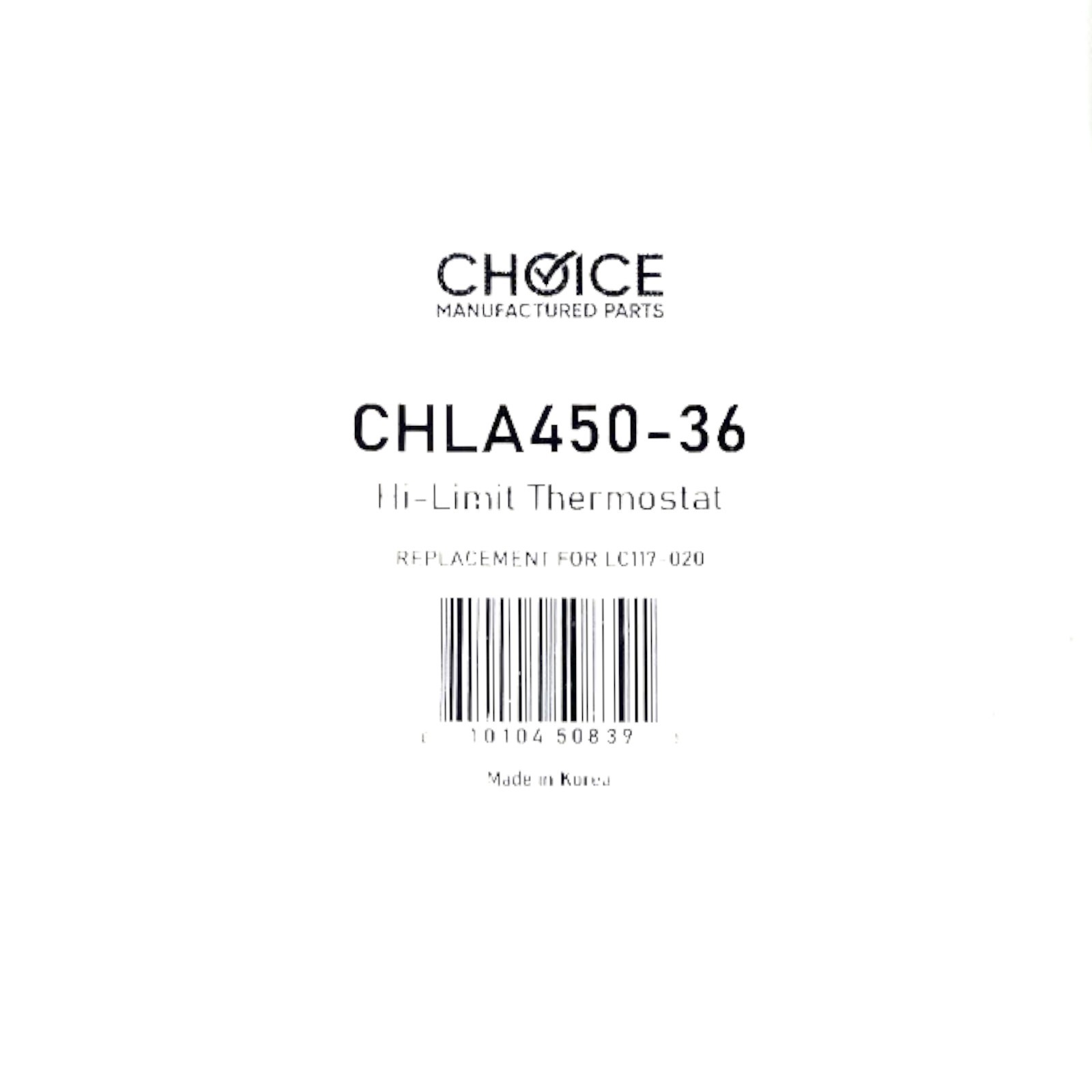 Choice CHLA450-36 High Limit Control for Vulcan 00-410840-00002 Fryer Control