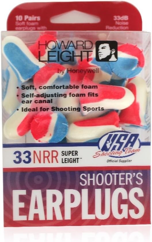 Comfortable Foam Shooting Earplugs by Honeywell – 10 Pairs for Noise Reduction