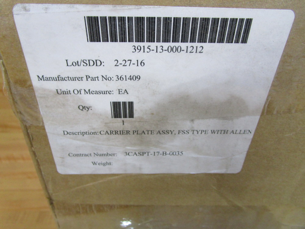 Generic 361409 Carrier Plate Assembly 333-446