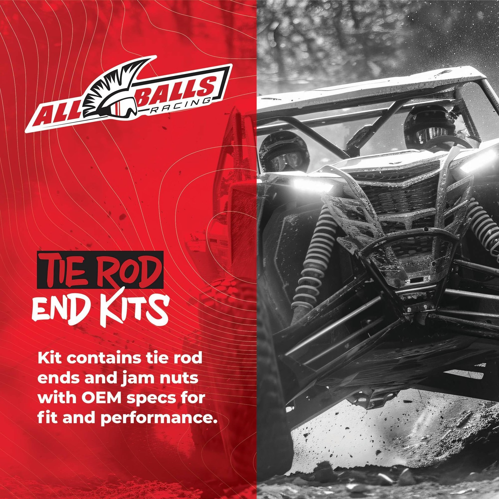 All Balls Tie Rod End Kit (51-1085-L) Replacement For Polaris RZR XP 4 1000 Ride