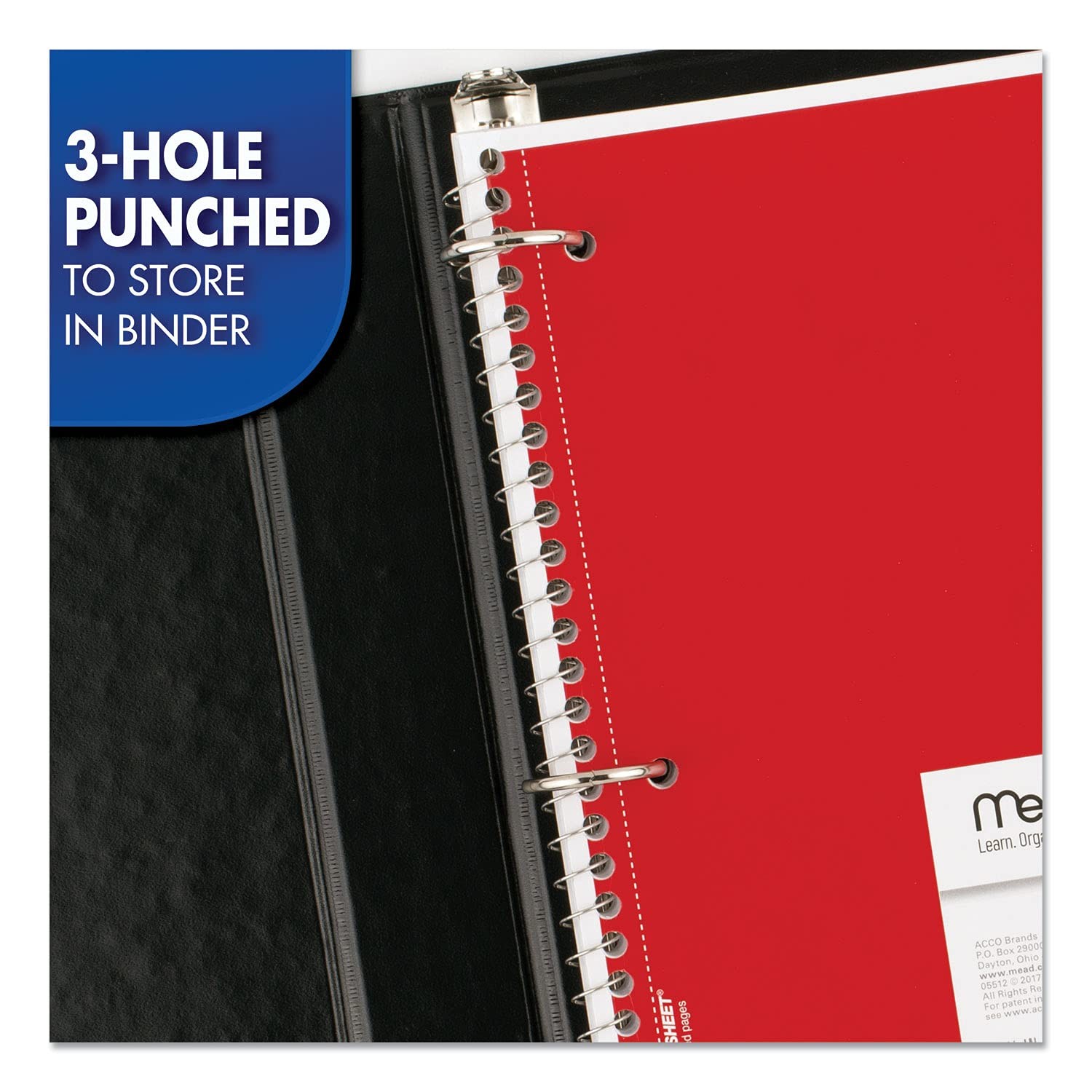 Mead Spiral Notebook, 1 Subject, College Ruled Paper, 71/2″ x 101/2″, 70 Shee…