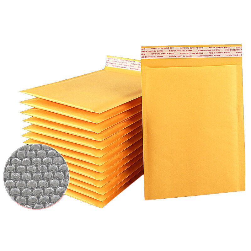 50 #0 6×10 Kraft Bubble Envelopes Padded Shipping Mailers 6.5″x9″