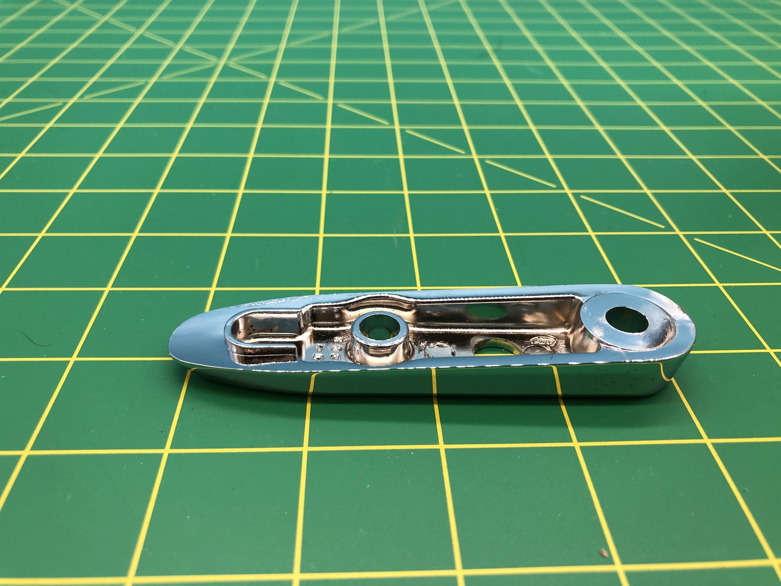 Chrome Silver Flat Bracket Plate 3 In 3 Hole Metal Mounting Hardware 18316-01