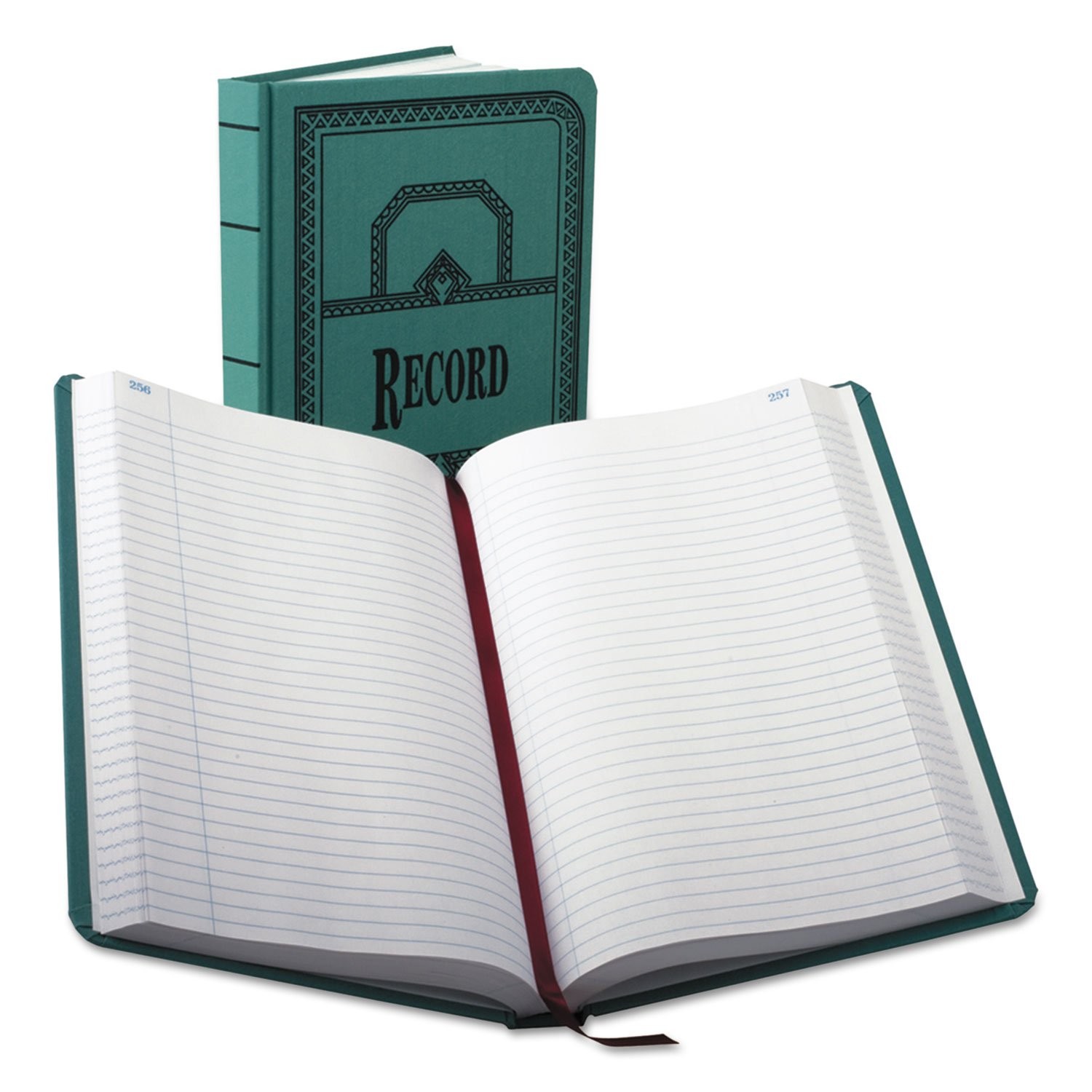 Boorum & Pease 66-500-R Record/Account Book, Record 12-1/2″ x 7-5/8″, Green