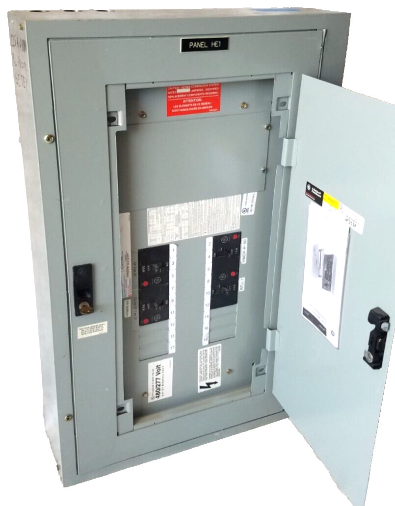 AEU3182RCX GE 225 Amp 480Y/277V 3Ø 4W 18ct. N1 Main Lug Panel w/ 4 TEY Breakers