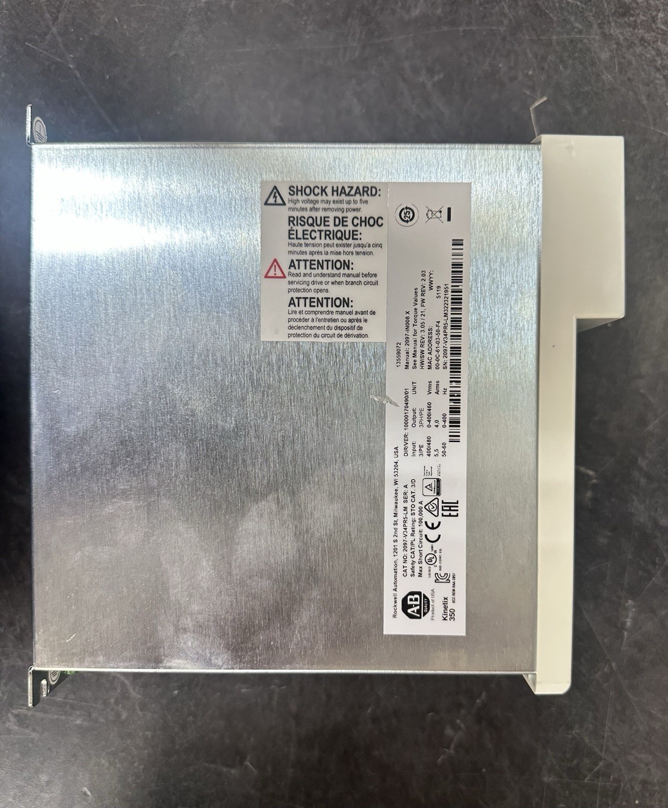 Surplus New Allen Bradley 2097-V34PR5-LM /A Kinetix 350 2kW Servo Drive