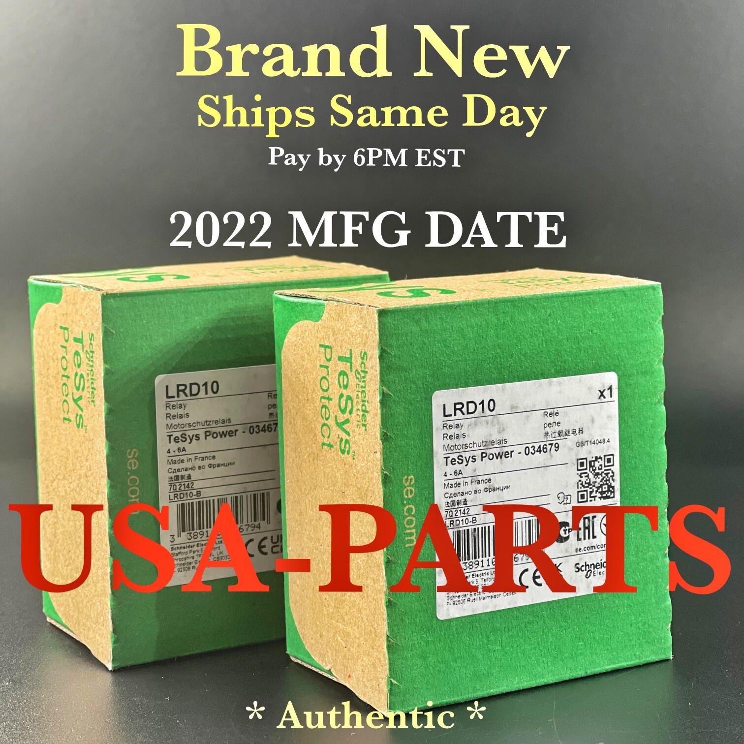 NIB SEALED Schneider LRD10 LRD-10 Thermal Relay *Free Same Day Shipping