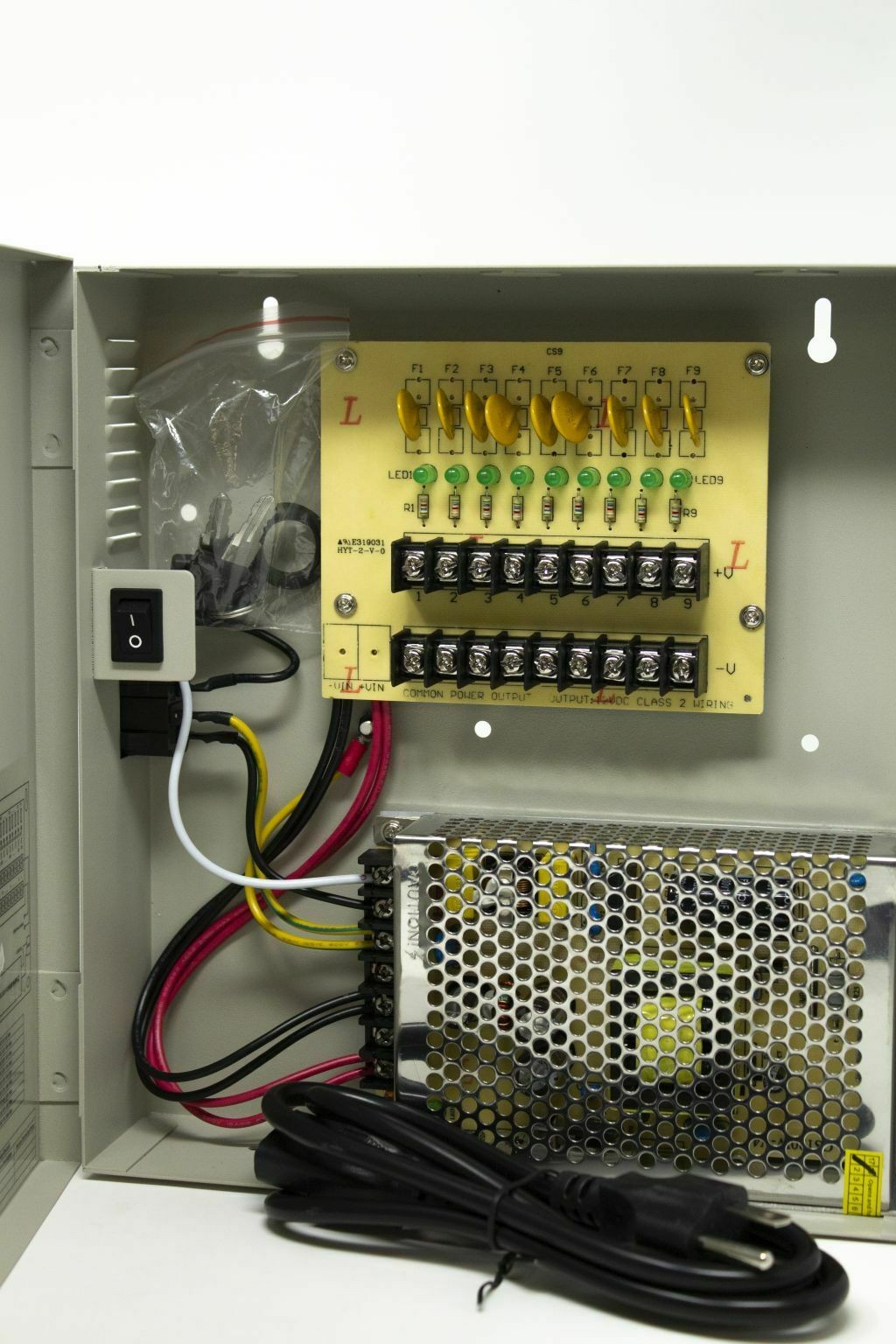 12V DC 9-Channel CCTV Power Supply Box 10A Surge Protected CP1209-10A