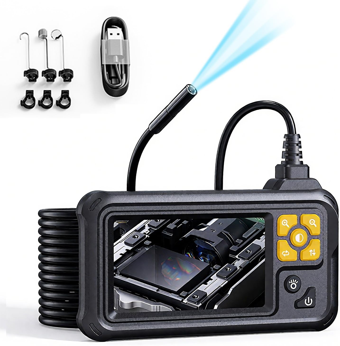 KERUI 8LED IP67 Borescope Camera 1M Flexible Cable 1080P HD 4.3 Inch Display