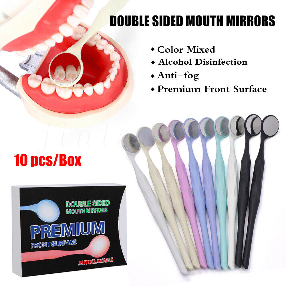 10PCS Dental Double Sided Anti-fog Mouth Mirror Oral Mirrors DL