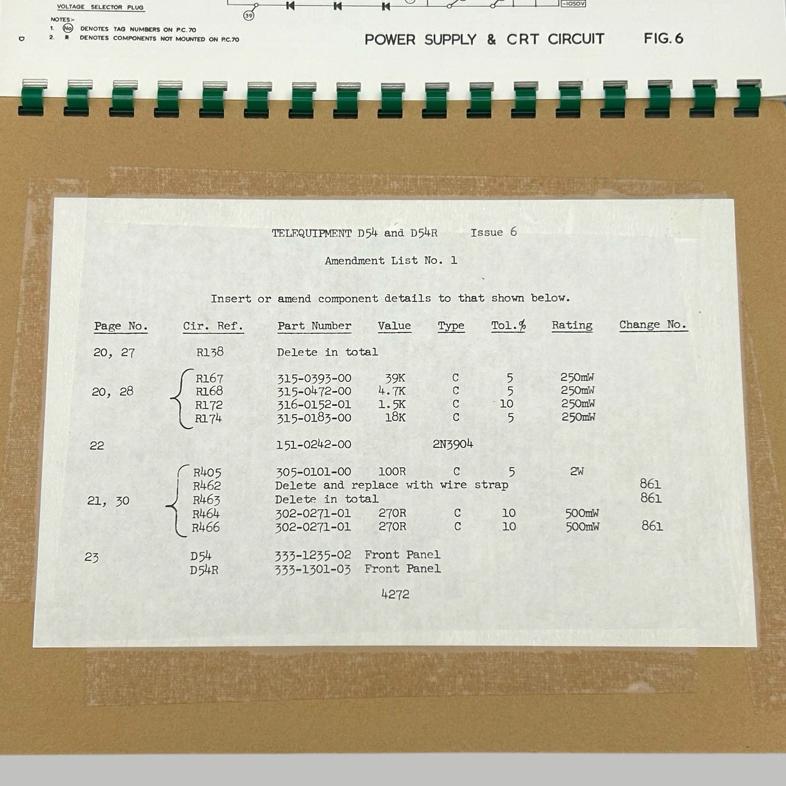Telequipment Tektronix Types D54 & D54R Oscilloscope Manual 1972 Ships Quickly