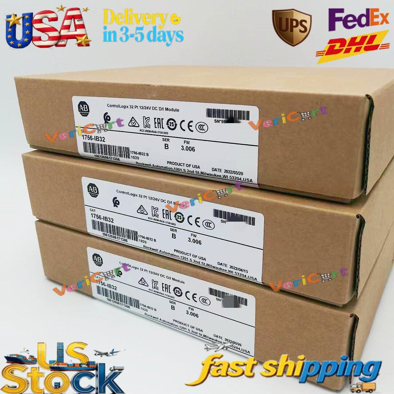 NEW- Allen Bradley 1756-IB32 AB SER B CONTROLOGIX 32 PT DC INPUT MODULE US USA
