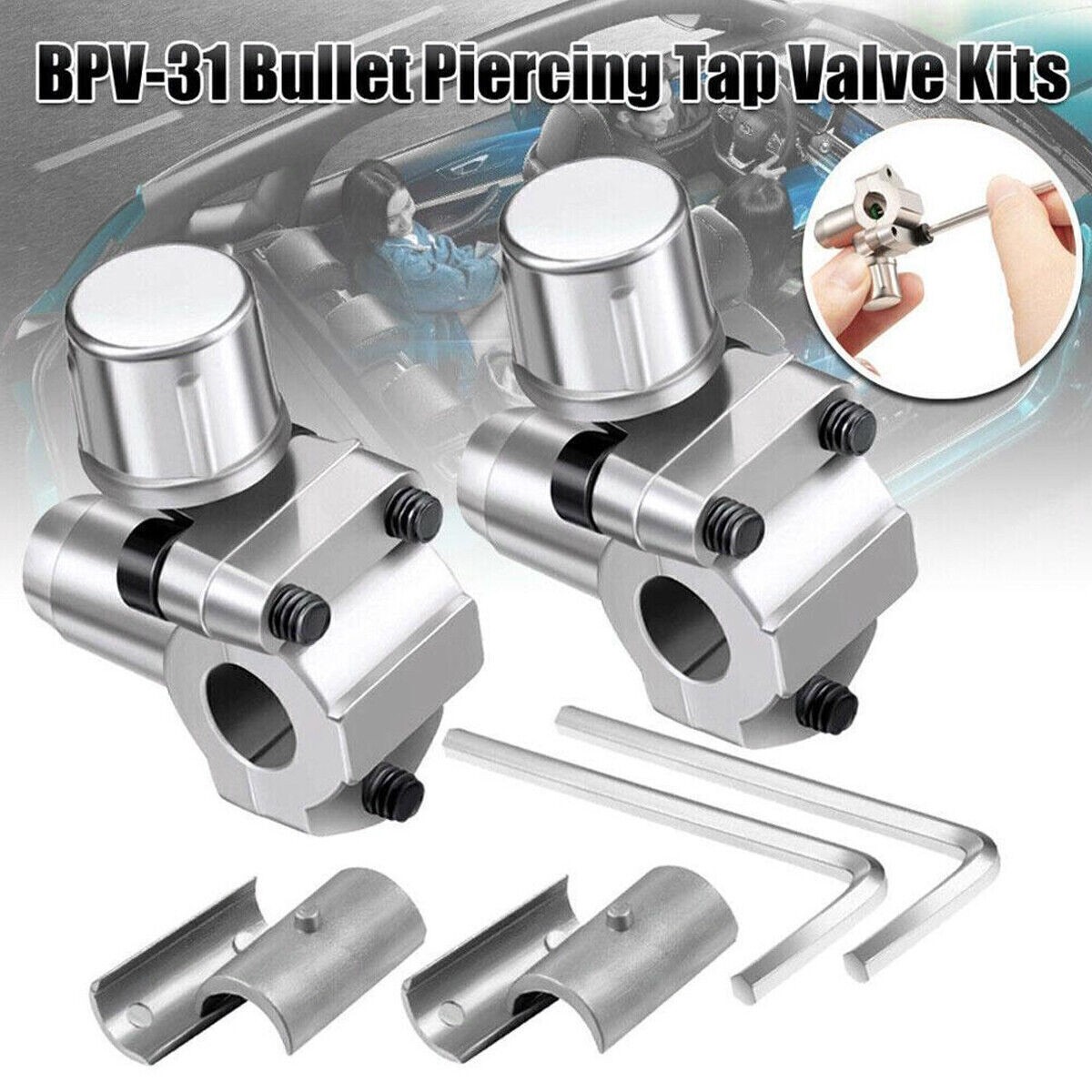 BPV31 Bullet Piercing Valve 2 Pack A/C Refrigeration Lines 5/16 – 3/8 – 1/4 NEW