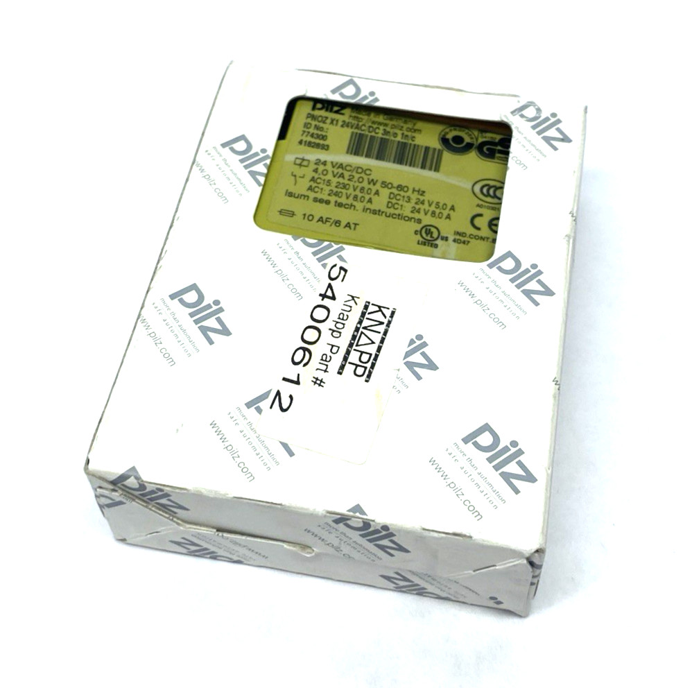 Pilz 774300 Safety Relay Standalone 1-Channel Input, PNOZ X1 24VAC/DC 3n/o 1n/c