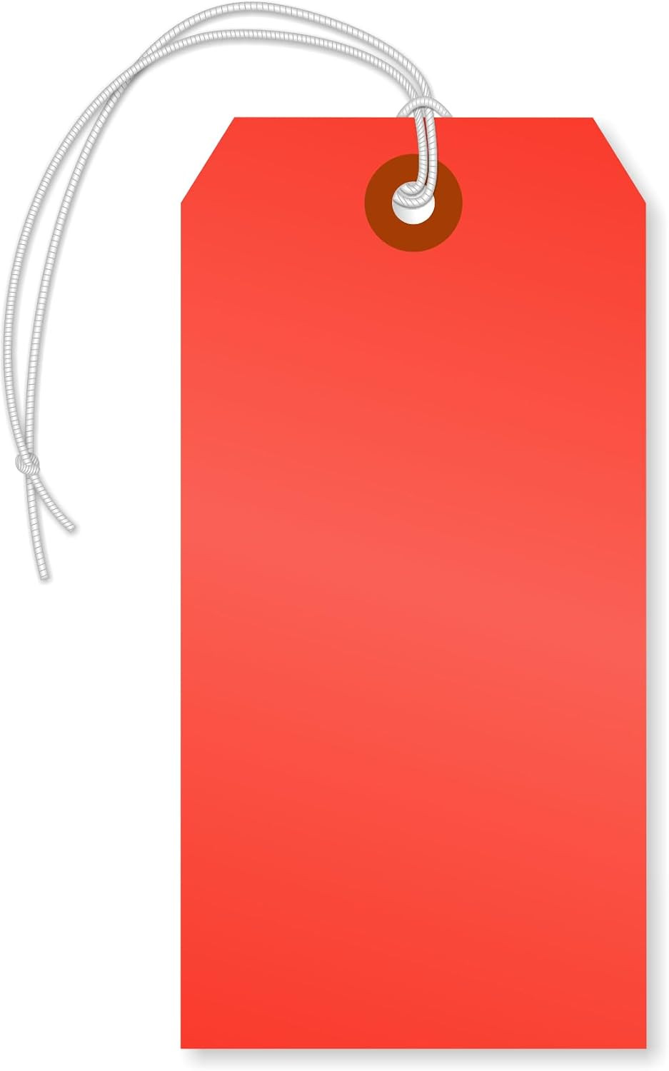 Smartsign Fluorescent Red Blank Tags with Pre-Attached Elastic Strings – 100-Pac