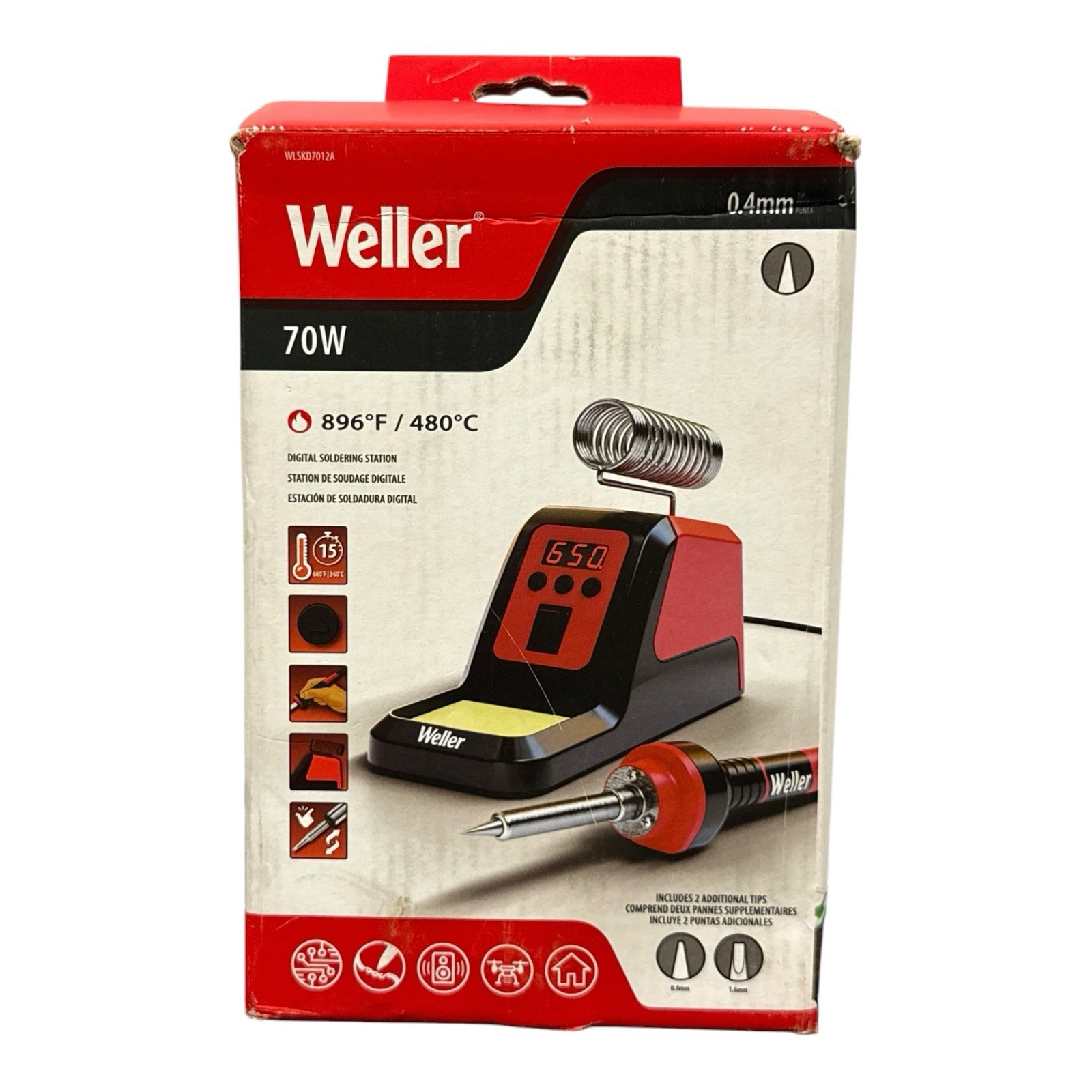 NEW Weller WLSKD7012A 70W Digital Soldering Station Precision Iron 120V