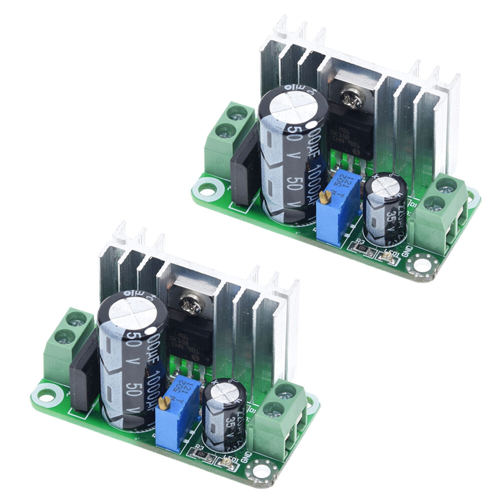 5-35VDC / 5-22VAC to 1-34VDC LM317T Step Down Linear Regulator Converter Module