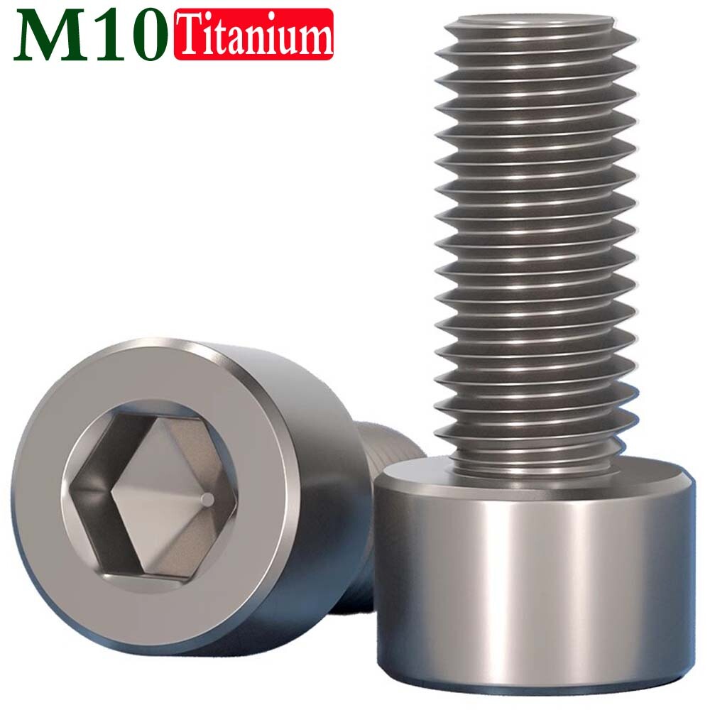 M10 x 1.5 15mm-70mm Titanium Hex Socket Head Cap Screws Allen Hex Bolts DIN 912