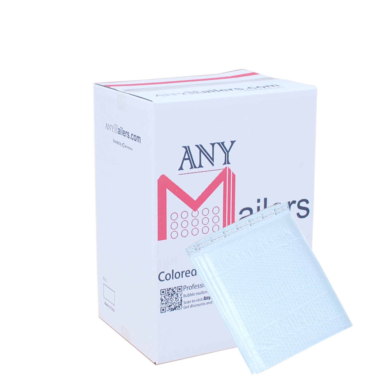 AirnDefense 200 #5 10.5X16″ White Shipping Poly Bubble Mailers Padded Envelope