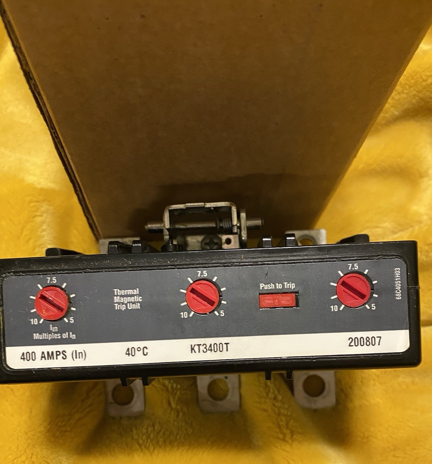EATON KT3250T 3POLE 250A THERMAL MAGNETIC TRIP UNIT