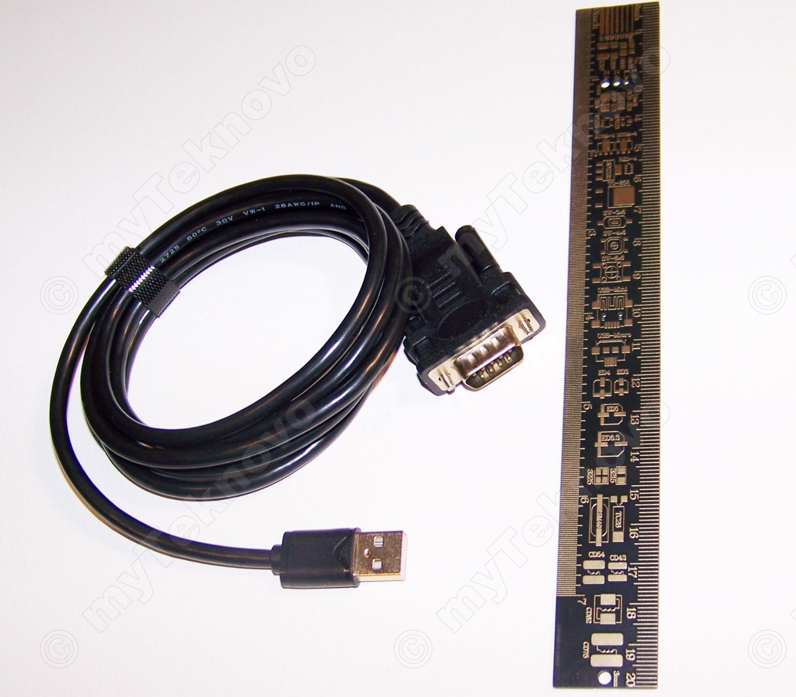 1x FTDI USB-DB9 FT232 Cable Eng. Ruler CD for HP Calculator 48G 49G 39G 38G 48GX