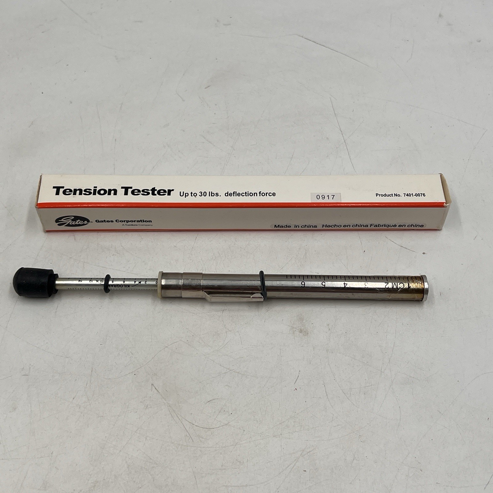 Gates 7401-0076 Pencil Type Single-Barrel Up To 30Lbs Tension Tester New
