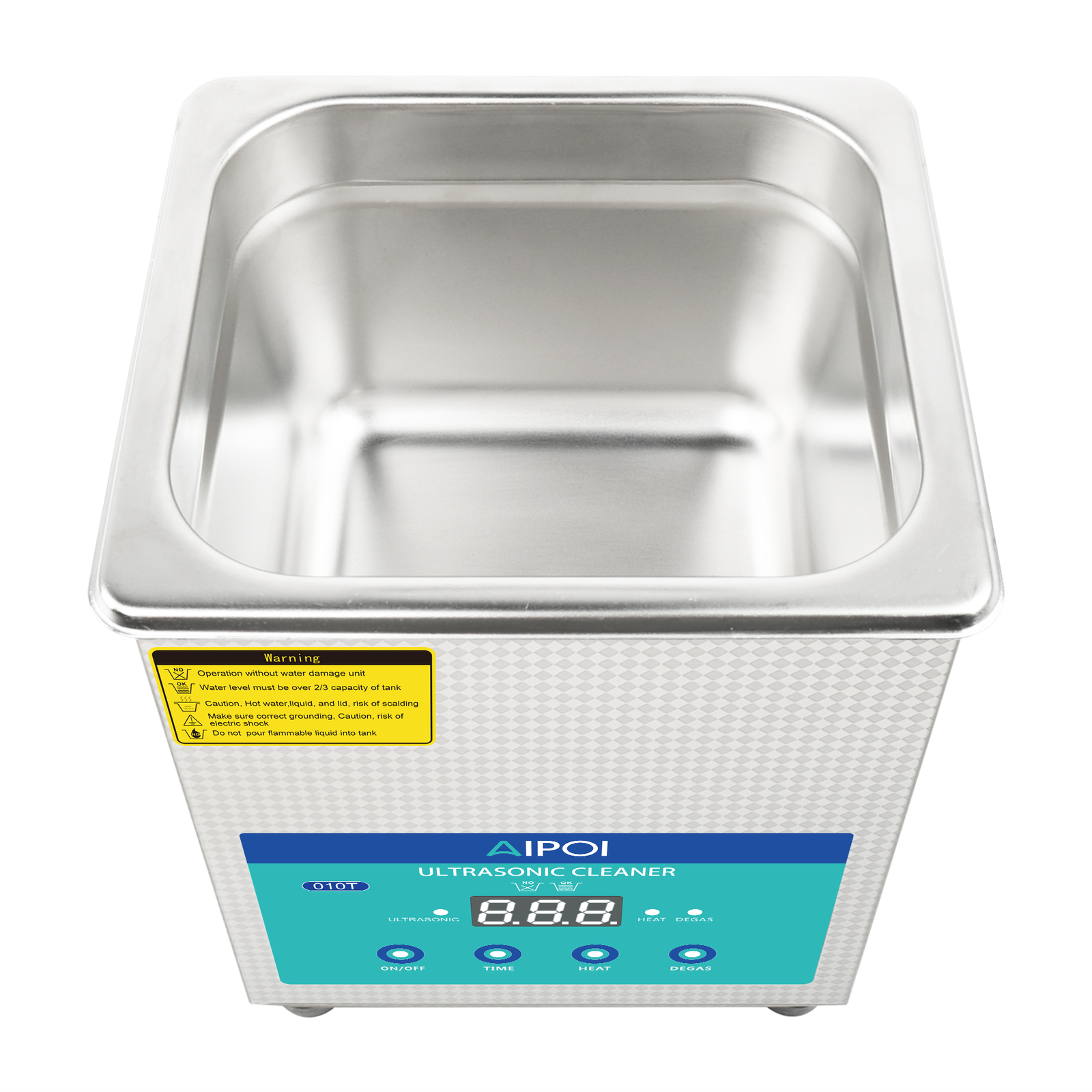 AIPOI Digital Ultrasonic Cleaner Ultrasonic Cleaning Machine 2L Stainless Steel