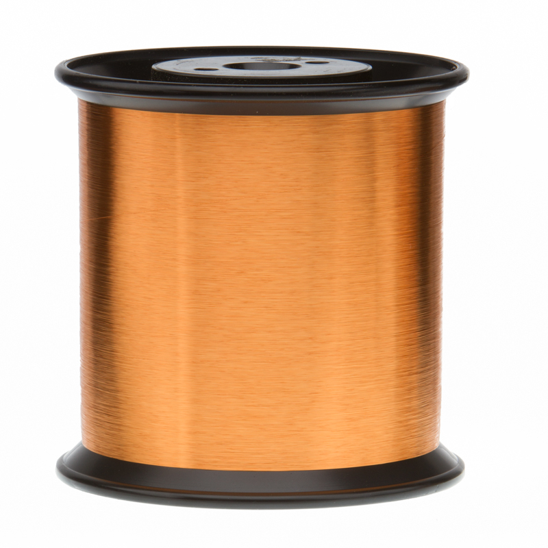 42 AWG Gauge Heavy Formvar Copper Magnet Wire 5.0 lbs 0.0029″ 105C Amber MW-15-C