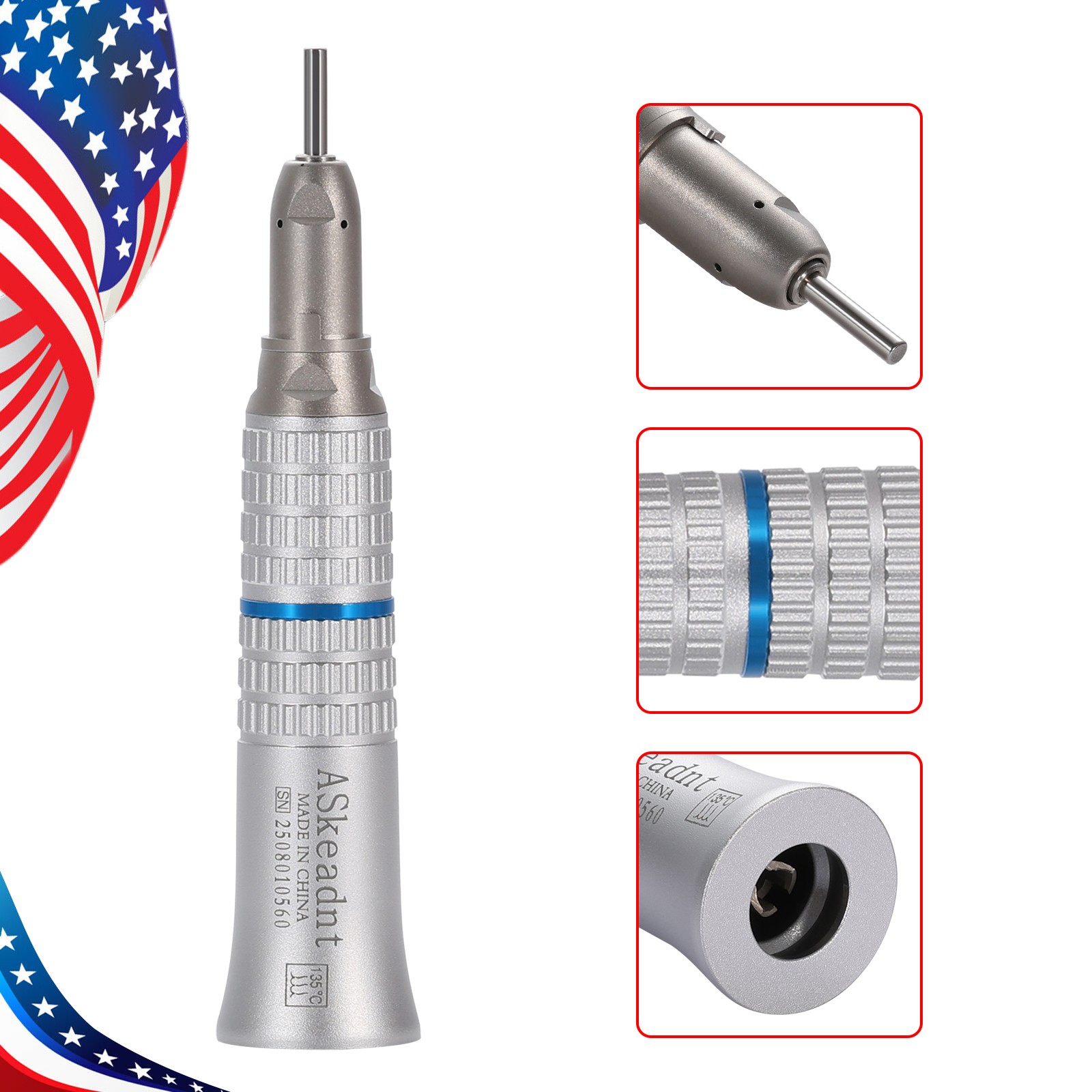 Dental Low Speed handpiece Straight Nose Cone 1:1 Direct Drive YP UPS L