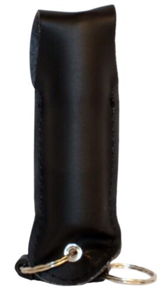 3 PK HOT ON MARKET! Pepper Shot Spray 1/2 Leather Case QUICK RELEASE Keychain
