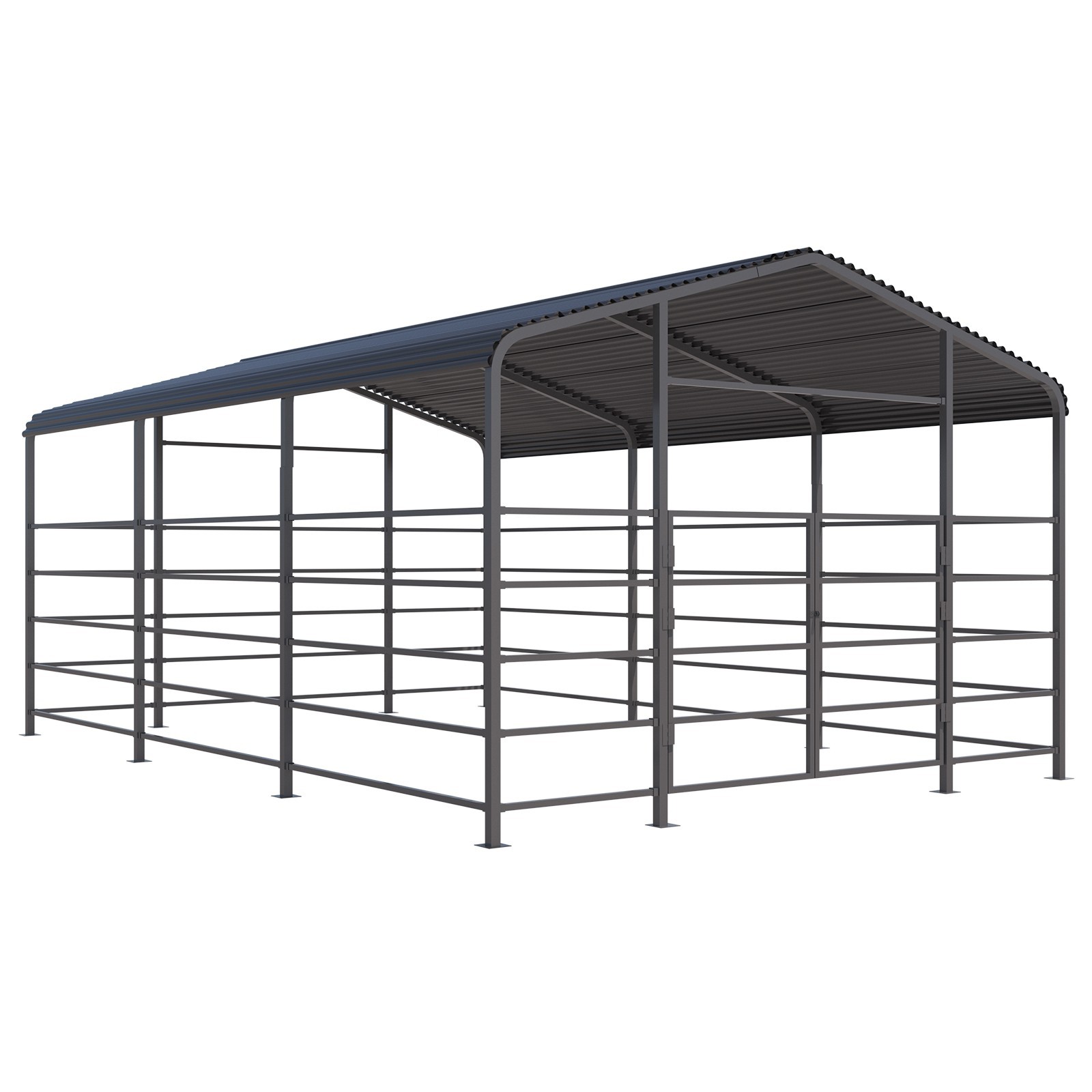 13x20ft Galvanized Livestock Shelter Metal Cattle Shed Steel Barn Horse Goat New