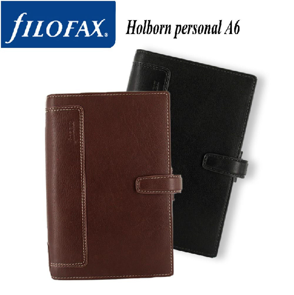 Filofax Personal Size Holborn Organiser Planner Diary Leather Black -025116 Gift
