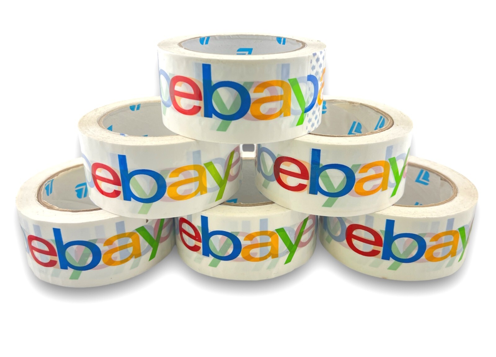 EBAY Official Packaging Tape Color Logo 2” x 75” Yard FREE SHIPPING – 6PC