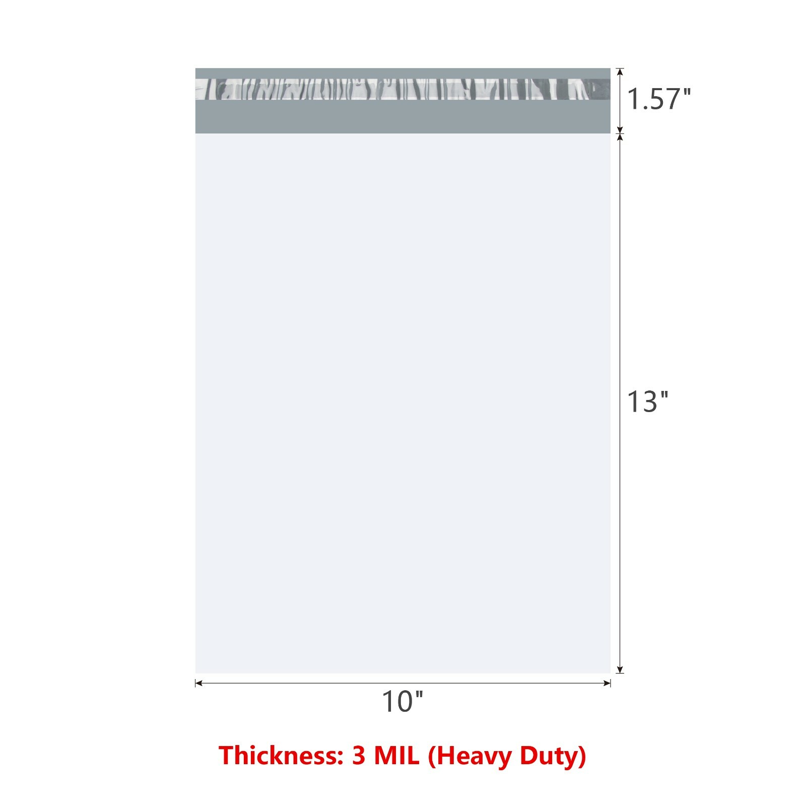 KSK Packaging 10″ x 13″ Plain Poly Mailers Shipping Envelopes 3MIL