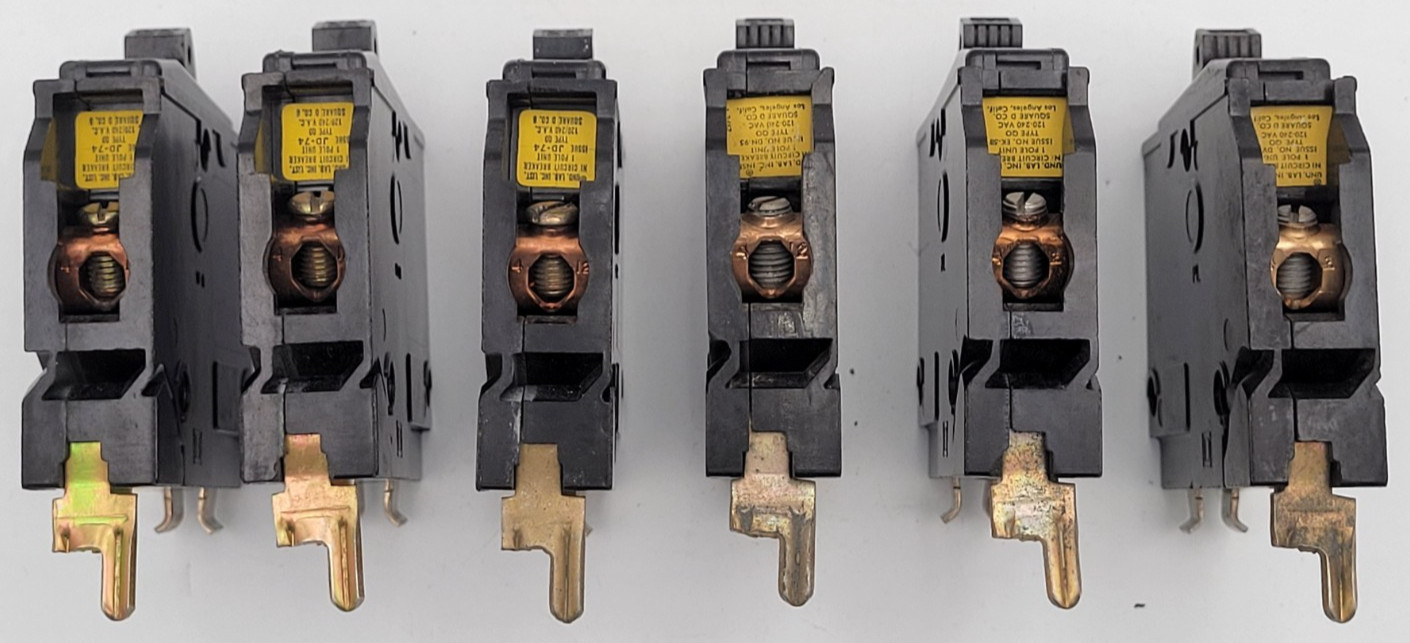 Square D QO130 30 A 1-Pole Long Foot Plug On 120 V Circuit Breaker Type QO USED