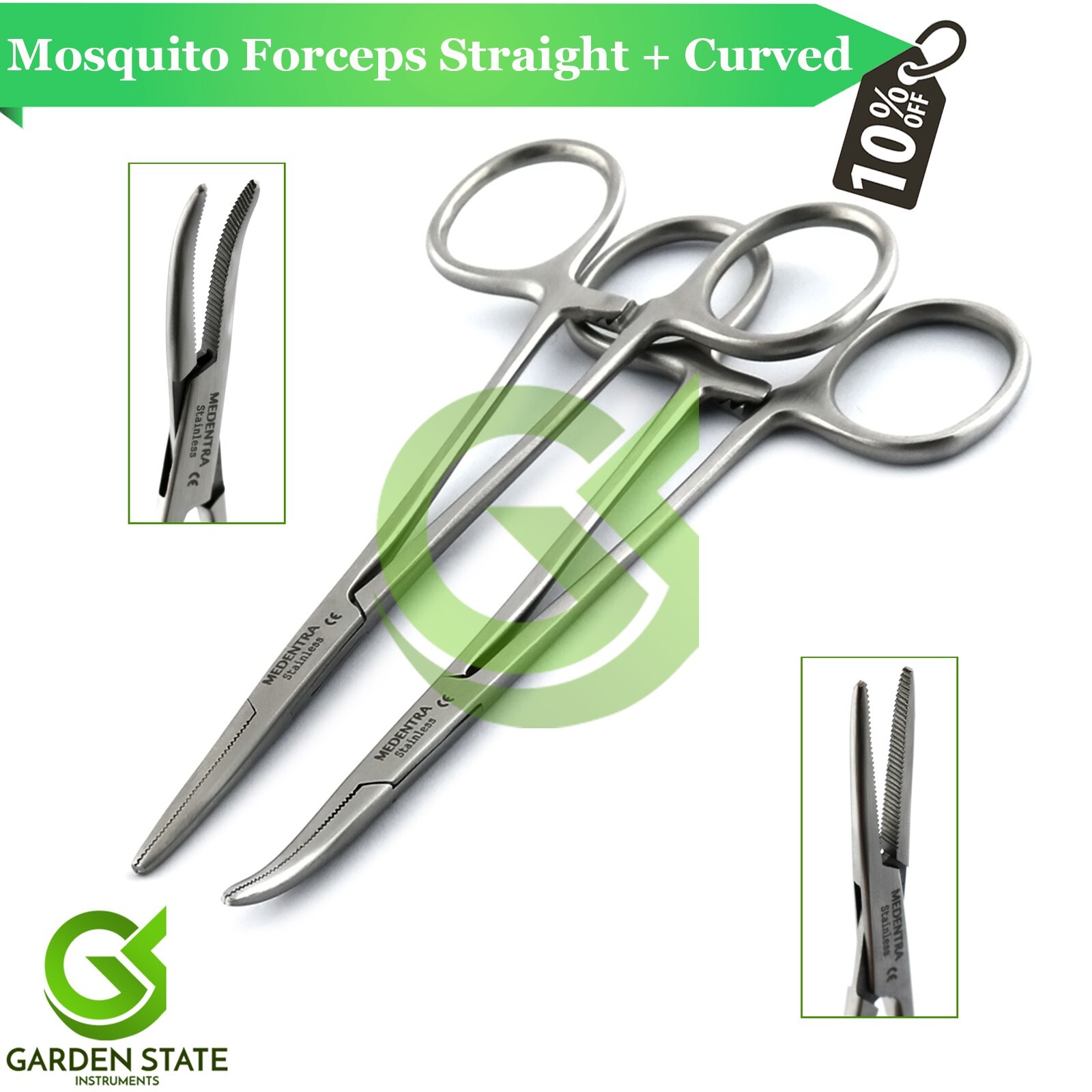 Veterinary Spay & Castration Surgery Kit Scissors Needle Holder Hook Clamp Box