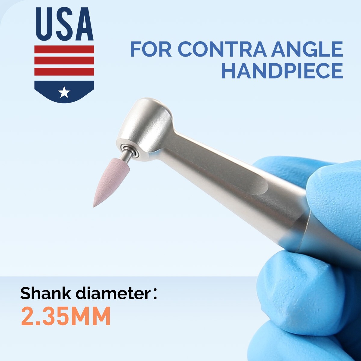 Dental Silicone Polishing Mid-Coarse/Coarse/Fine For Low Speed Handpiece 2.35mm