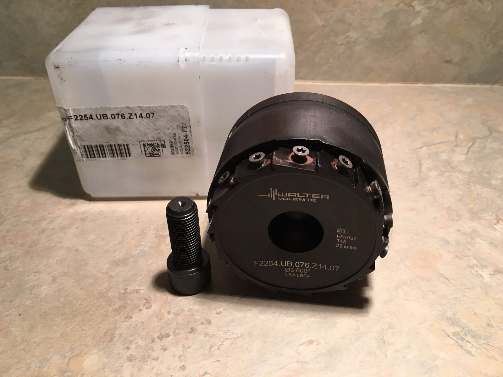 Walter Valenite 3″ Face Shoulder Mill 14 Insert Close Pitch Cast Iron F2254