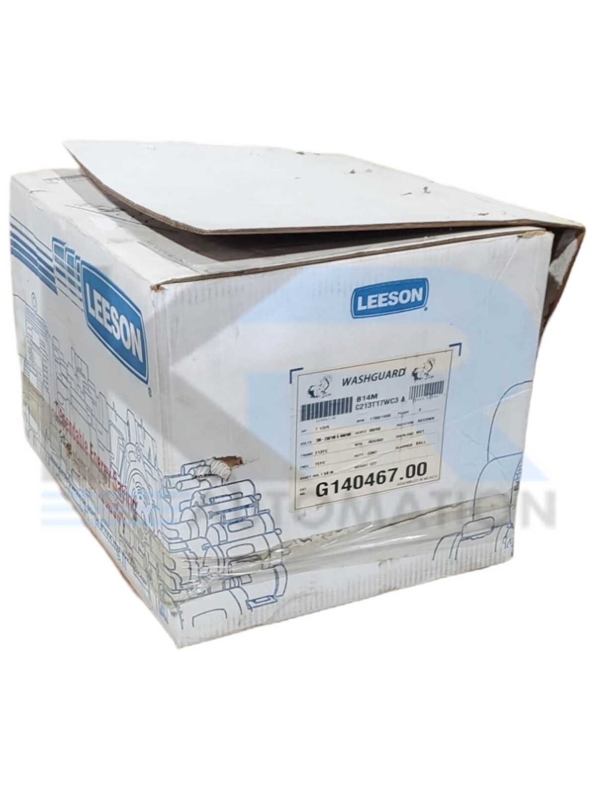 NEW Leeson G140467.00 Washguard Washdown Duty Motor 7-1/2/5HP 1760/1450RPM 3Ph