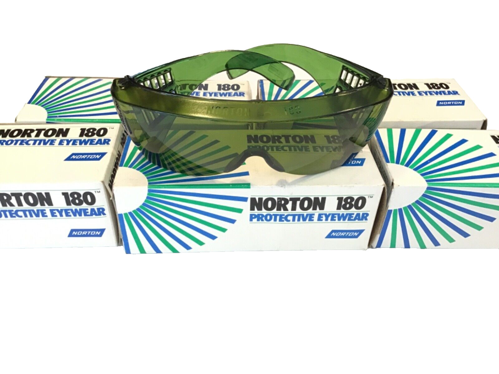 Norton USA NEW DARK GREEN Safety Glasses Polycarbonate Protective Eyewear 18020