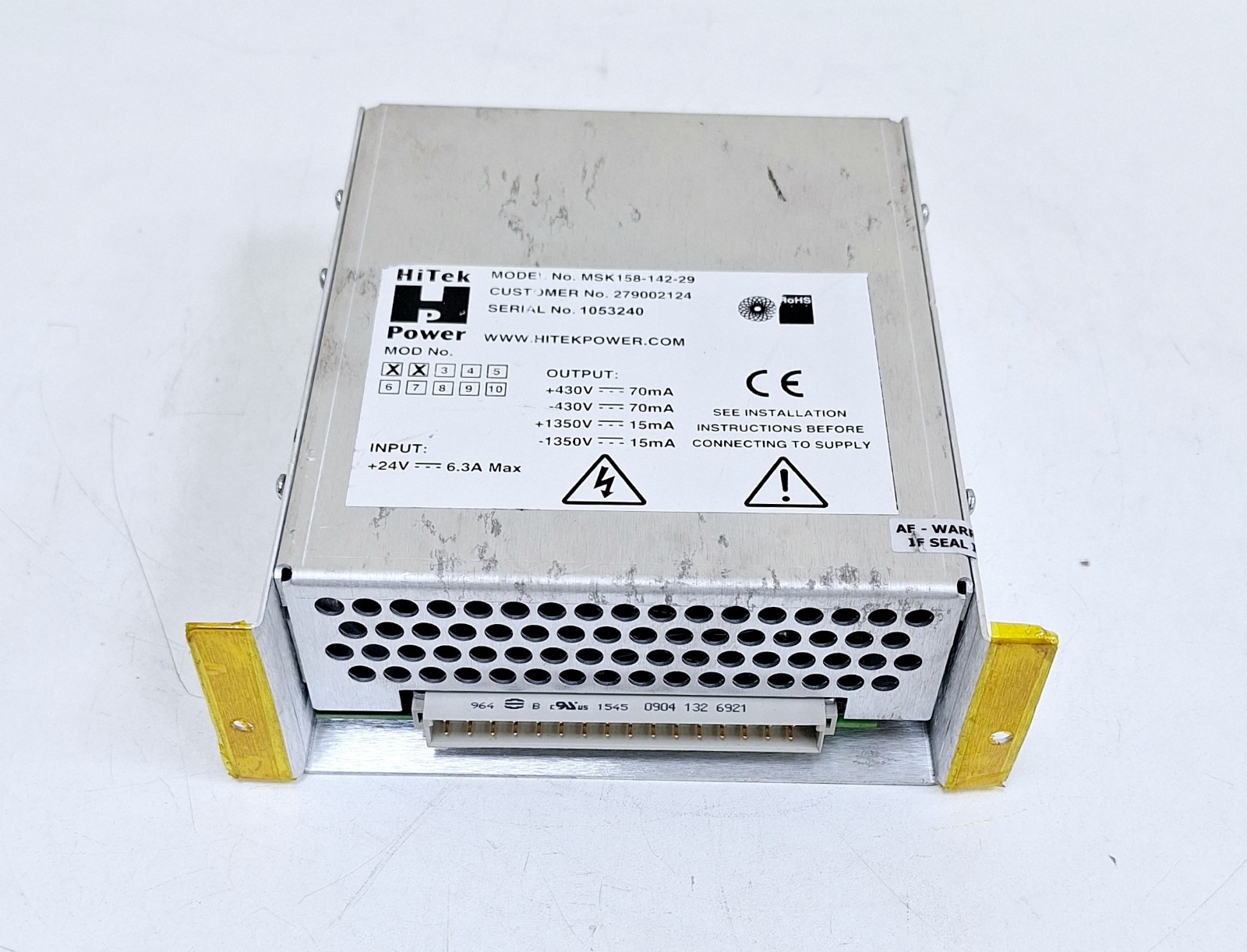 Waters Micromass MSK158-142-29 Hitek Power Supply