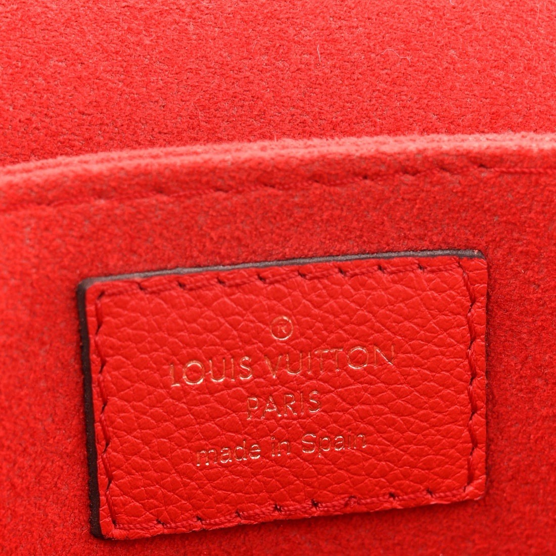 Louis Vuitton Monogram Brown/Red Satchel Top Handle w/ Lock, Detachable Strap