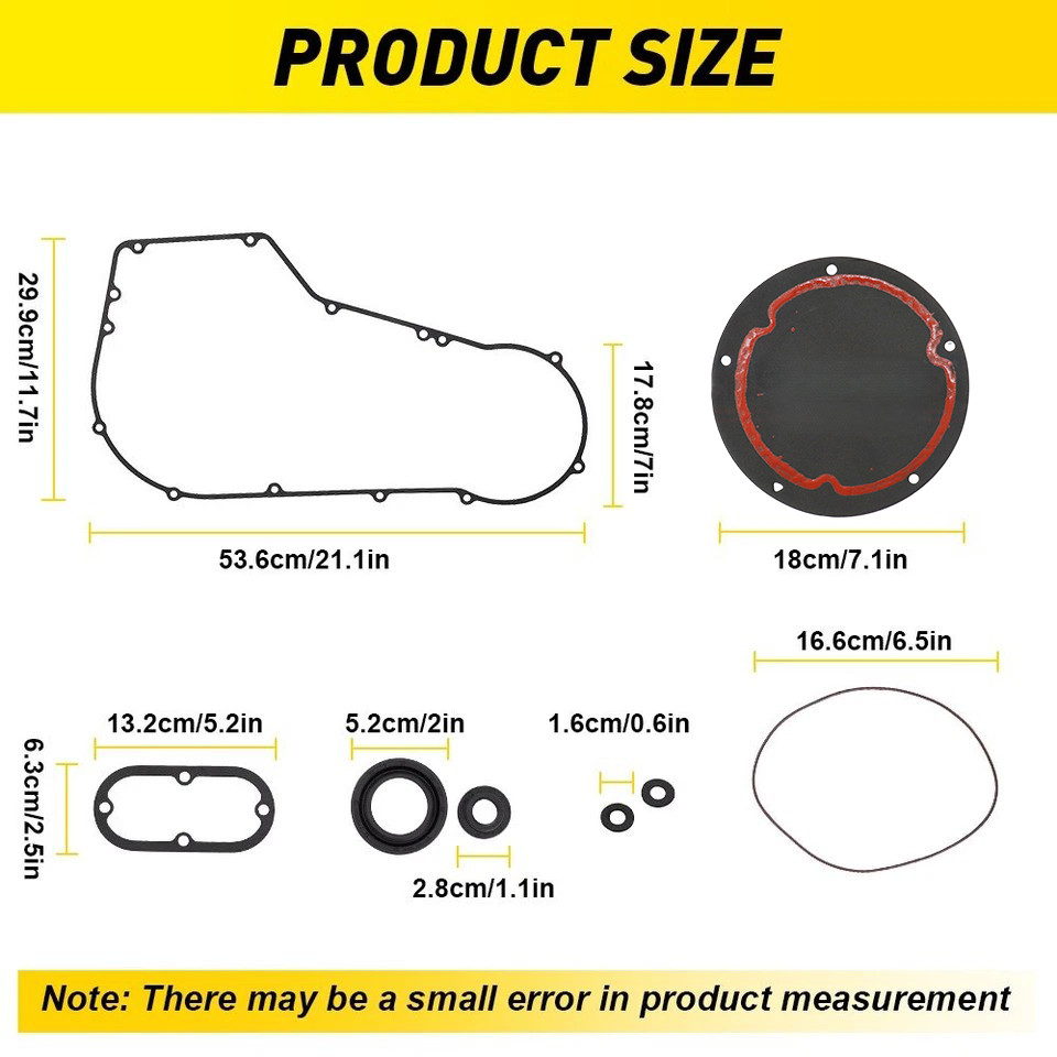 GASKET SEAL KIT FOR HARLEY SOFTAIL DYNA MODELS 1994-2005 PRIMARY CLUTCH COVER