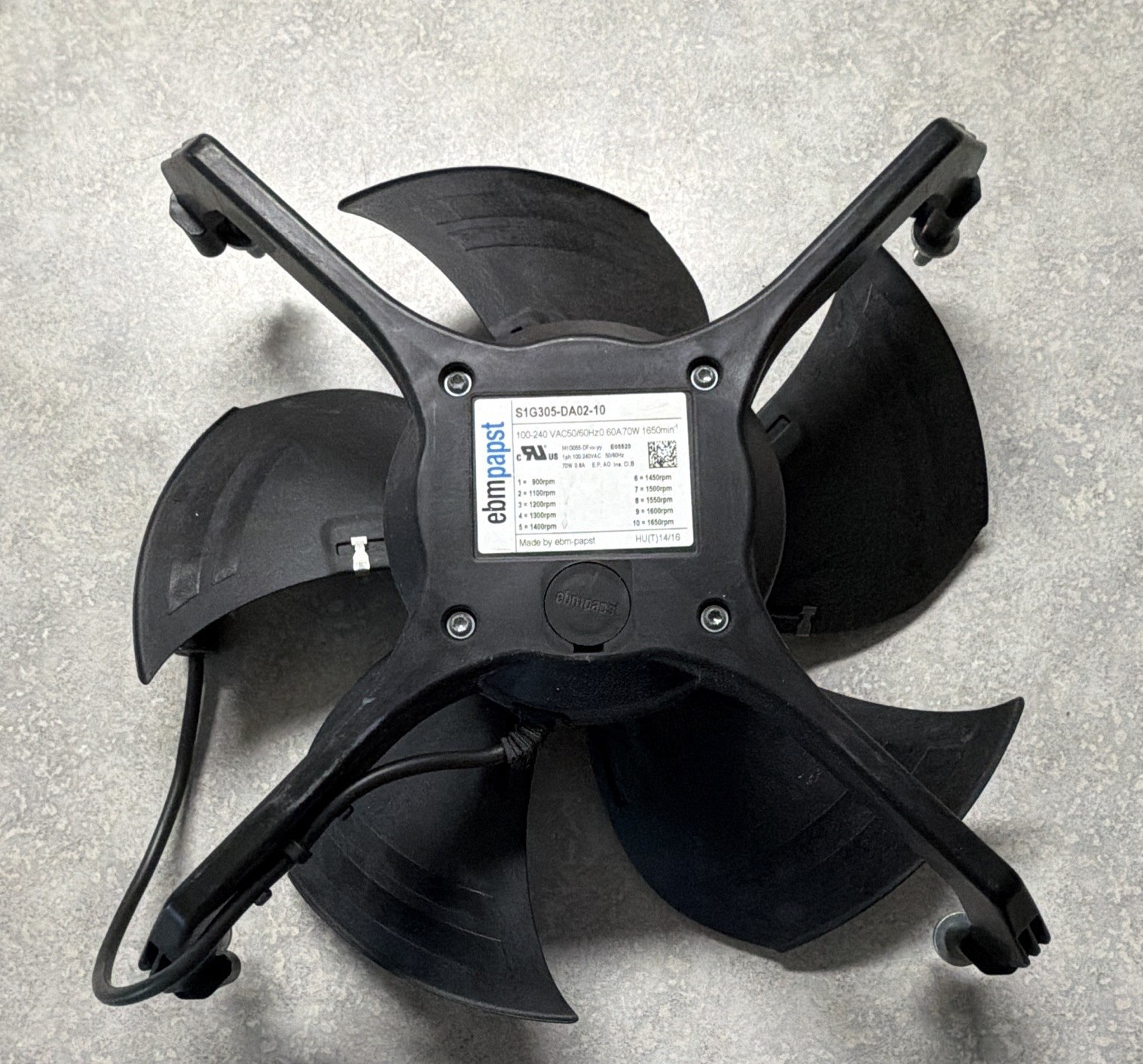 ebm-papst S1G305-DA02-10 305mm Round AC Axial Fan 100-240VAC 70W 0.60A