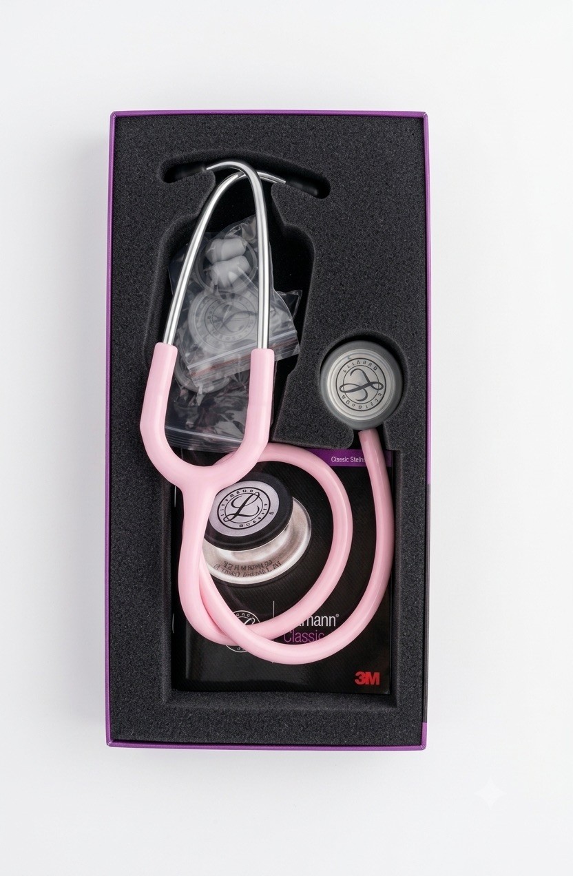 Cardiology Classic III Pink Peal Monitoring Stethoscope Free Shipping OPENBOX