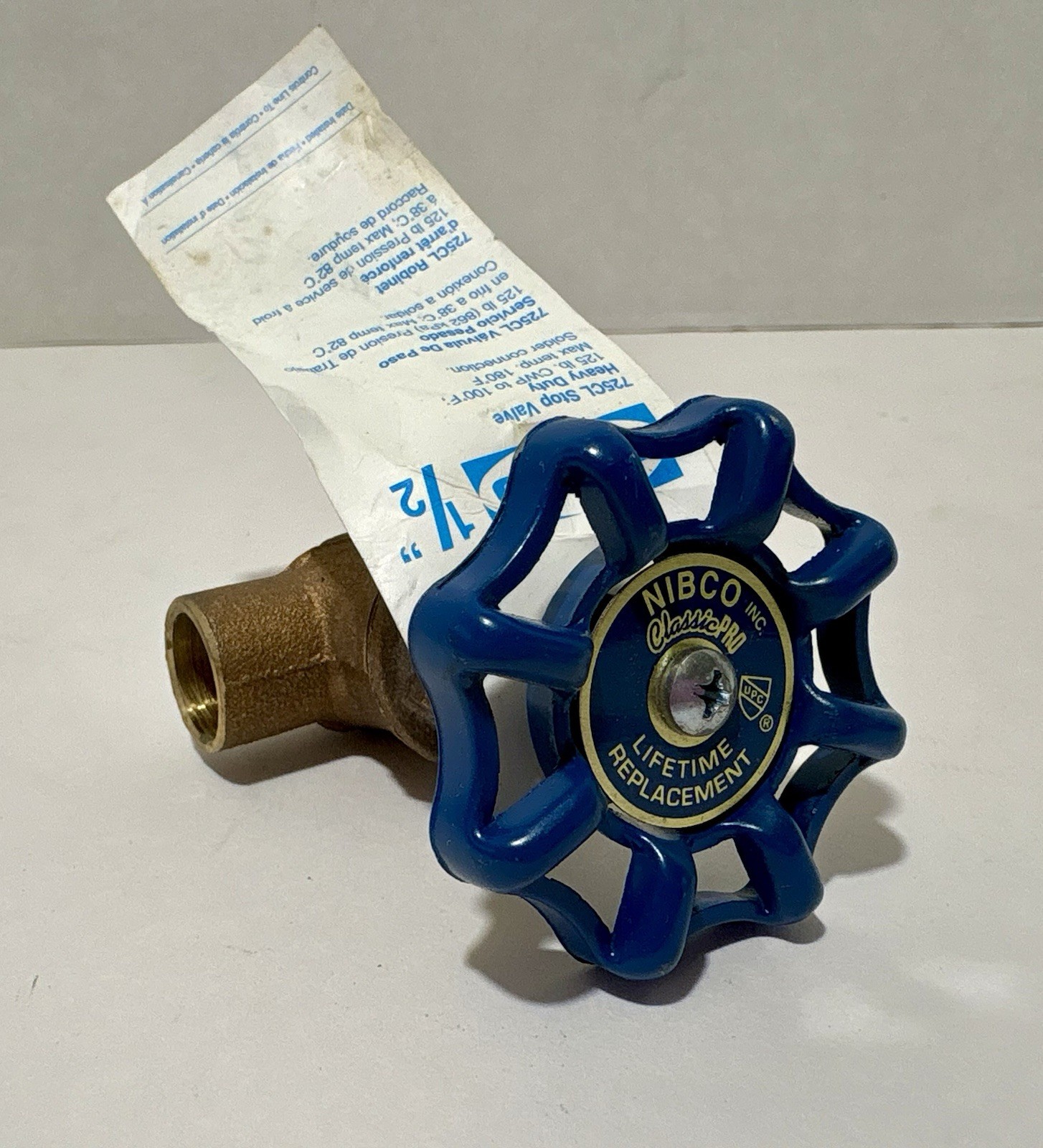 Nibco 1/2″ Stop Valve Heavy Duty 725CL 125 PSI Solder Connection