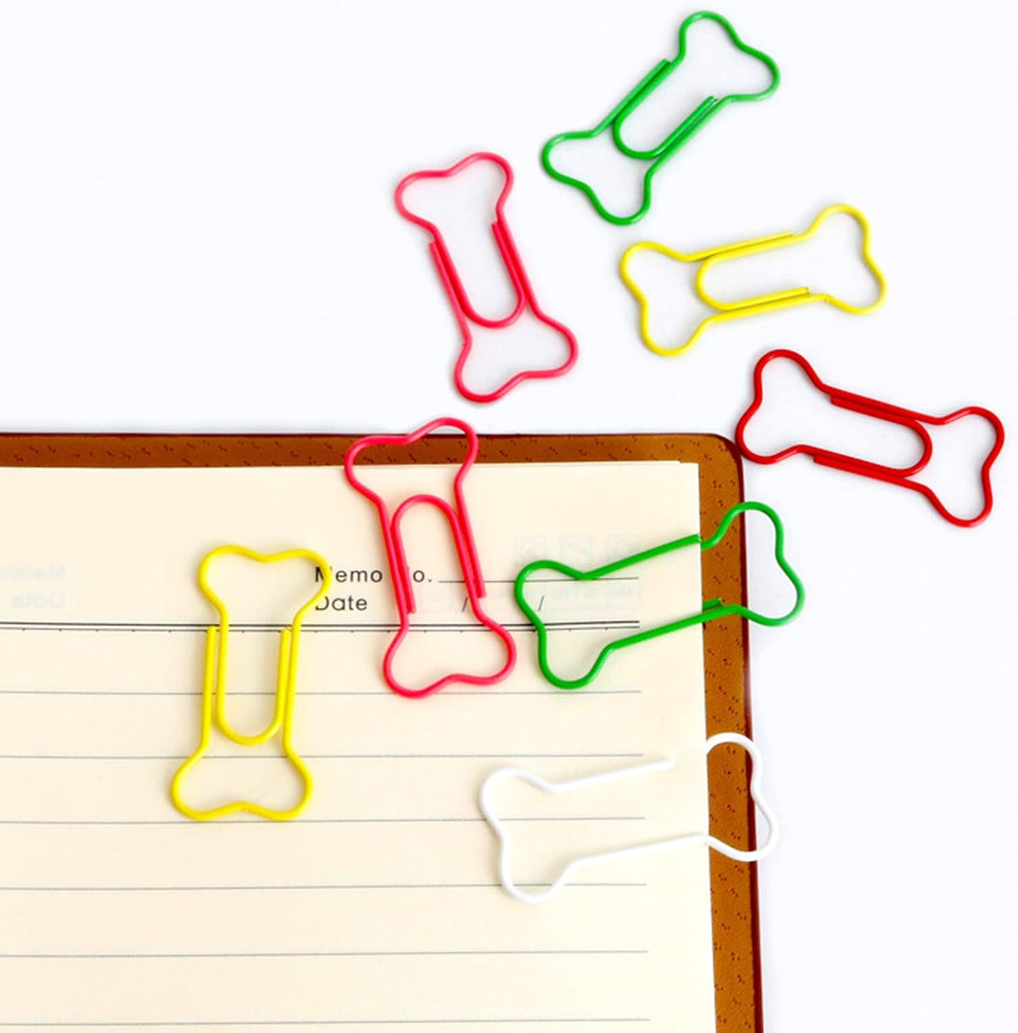 Paper Clips Colorful Cute Dog Bone Shape Paper Clip for Notebook Files Office…