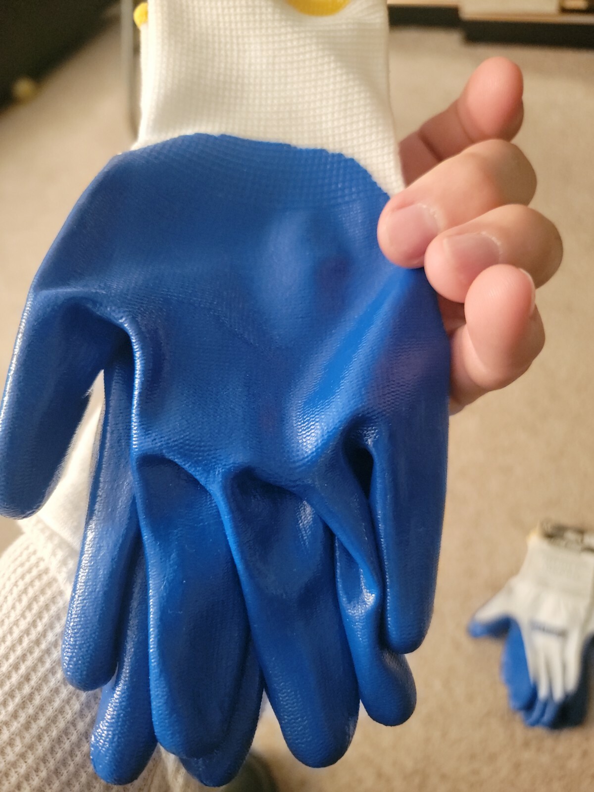 Firm Grip Pro Paint Reusable Nitrile Dipped Gloves Size Med. LOT of 2/NEW