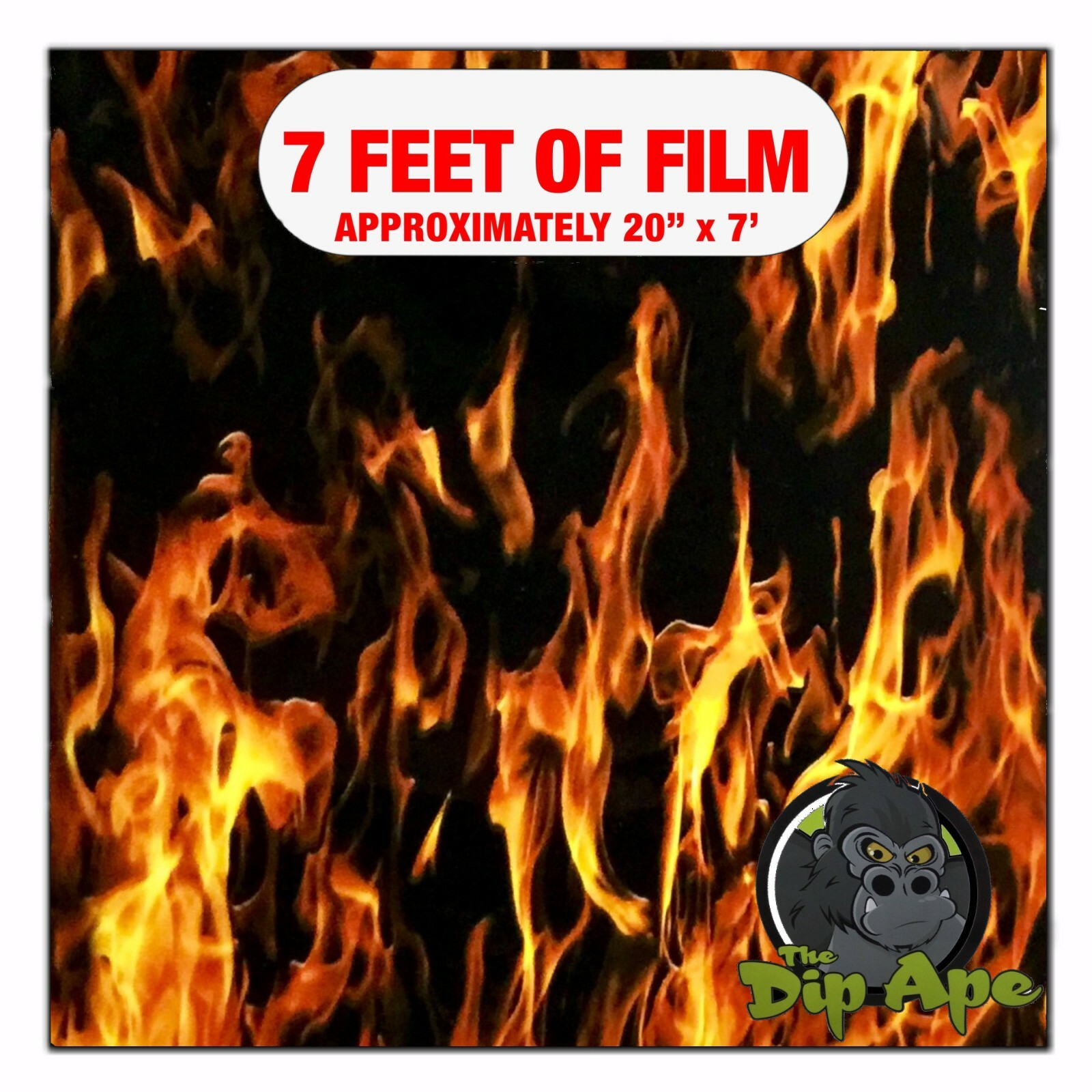 Hydrographic film True Flames hydro dip dipping 7′ x 20″